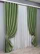 Шторная ткань Шенилл однотонный (блэкаут). Цвет зеленый. Код 1684ш 5047254 - изображение 9