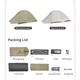Палатка сверхлегкая двухместная Naturehike Cloud Up Pro CNK2350WS020, 20D, песочная - изображение 3