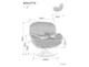 Крісло BRIGITTE BREGO хром каркас / темно-сіре 18 BRIGITTEBRCSZ18 Signal - зображення 5