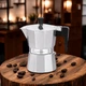 Кофеварка гейзерная Espresso Moka Maestro MR-1666-3 Silver 150мл на 3 чашек алюминиевая - изображение 1