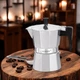 Кофеварка гейзерная Espresso Moka Maestro MR-1666-3 Silver 150мл на 3 чашек алюминиевая - изображение 2