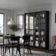 Книжный шкаф со стеклянными дверями BILLY/OXBERG 160x30x202 см IKEA 594.835.29 черный - изображение 3