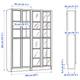 Книжный шкаф с двойной панелью/стекло BILLY/OXBERG 160x30x202 см IKEA 795.818.59 орех - изображение 5