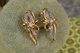 Серьги Xuping Jewelry Фокус с родием 1.1 см золотистые - изображение 1
