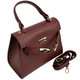 Классическая кожаная сумочка Firenze Italy F-IT-9866DR Марсала - изображение 4