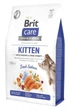 Гипоаллергенный корм для котят с лососем Brit Care Cat GF Kitten 2 кг - изображение 1