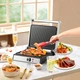 Електрогриль HOCO HE40 Dual heating smokeless non-stick electric frying pan 1000W 5 mode temp Silver - изображение 7