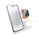 Зарадка Qi HOCO Falcon 3-in-1 desktop vertical wireless fast charging CQ19 |15W| Колір Silver - зображення 2