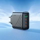 Адаптер мережевий Hoco Supply charger CS27A |1USB/3Type-C,67W/3A, PD/QC| чорний - зображення 8