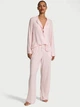 Піжама (сорочка + штани) Victoria's Secret Modal Soft Long Pajama Set S Рожева смужка (27058053) - зображення 1