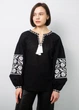 Вышиванка Narodnyy Butik Ломанная Ветка хлопок черная 1020.1 50 - изображение 1