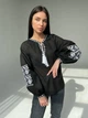 Вышиванка Narodnyy Butik Ломанная Ветка хлопок черная 1020.1 50 - изображение 9