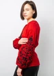 Вышиванка Narodnyy Butik Женская вышиванка рукав бохо красный черная вышивка хлопок Красная 1041.1 52 - изображение 4