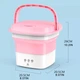 Портативная Складная Стиральная Машина 2в1 с ведром на 8л Розовая PureClen Washing Machine Original Мини стиральная Машинка - изображение 3