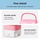 Портативная Складная Стиральная Машина 2в1 с ведром на 8л Розовая PureClen Washing Machine Original Мини стиральная Машинка - изображение 6