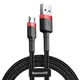 Data-кабель Baseus Cafule Cable USB to MicroUSB 2.4A 1m, Red-Black - зображення 1