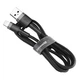 Data-кабель Baseus Cafule Cable USB to Lightning 2.4A 1m, Gray-Black - зображення 3