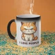 Кружка хамелеон с принтом "I Love People" на подарок для друга, подруги керамическая 330 мл белая - изображение 1