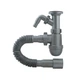Сифон для умивальника SantehPlast 1 1/2" пластик сірий (8LN 03.01) - зображення 2