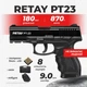 Стартовый пистолет Retay PT23 black Taurus 24/7 с патронами с кобурой - изображение 1