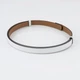 Ремень кожаный с логотипом Hermes Kelly 18 Belt Beige 60-100см Белый - изображение 3