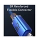 Кабель Baseus Crystal Shine Series Fast Charging Data Cable USB to iP 2.4A 1.2m Blue (CAJY000003) - зображення 6