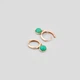 Золотые серьги Minimal с480-ч-др-green - изображение 2