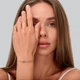 Серебряный браслет с позолотой Minimal ЛК-0322з - изображение 4