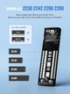Зовнішня кишеня Lemorele SD1L для SSD M.2 NVME, USB 3.1 Gen 2 to PCI-E (M Key & B+M Key) 10Gbps - зображення 4