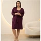 Ночная сорочка женская с халатом 3XL Баклажановый 18568 - изображение 1