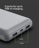 Акумулятор Belkin Power Bank 20000 мАг, 15 Вт, портативний, сірого кольору - зображення 9