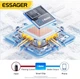Кабель Essager Type-C PD 100w Quick Charge (з дисплеєм) Black 2м - зображення 4