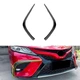 Пластикова губа на бампер Toyota Camry 70 2018-2020 молдинг бампера спідниця чорний. - зображення 4