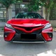 Пластикова губа на бампер Toyota Camry 70 2018-2020 молдинг бампера спідниця чорний. - зображення 5