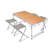Стол раскладной для пикника и рыбалки Folding Table с 4 стульями Светлое дерево - изображение 3