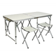 Стол раскладной для пикника и рыбалки Folding Table с 4 стульями Белый Мрамор - изображение 2