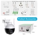 Вулична поворотна IP-камера CAD N6 V380 Wifi 6 Мп камера відеоспостереження вайфай зовнішня - зображення 5