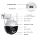 Вулична поворотна IP-камера CAD N6 V380 Wifi 6 Мп камера відеоспостереження вайфай зовнішня - зображення 7