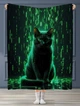 Плед 3D кот в матрице 160х200 см. - изображение 1