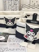 Пенал школьный аниме с декором Kuromi, 1 отделение, мягкий, на молнии, тубус, 20 см, черно-белый (10199) - изображение 3