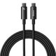 Кабель Baseus Tungsten Gold Data Cable 240W, Power Delivery 3.1, 480Mbps, Type-C to Type-C 3м Black (CAWJ040201) - зображення 1