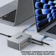 Настольное сетевое зарядное устройство 330W 10 портов GaN МЗУ Быстрая зарядка блок быстрой зарядки блочок 4х USB QC 60W MAX, 6х Type-C PD 100W PD зарядное к ноутбуку и телефону для Macbook iPhone Samsung юсб хаб - изображение 6