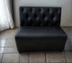 Диван для кафе Tobi Sho Бостон с высокой спинкой и пуговицами 1200x630x850, кожзам Черный 2230 - изображение 1