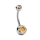 Банан для пірсингу пупка сталь 316L Mr.Piercing 10х1.6х5/8 Gentle Peach - изображение 2