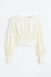 Блуза H&M L кремовый 27031139300 - изображение 1