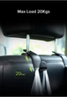 Автомобильный крючок-держатель UGREEN LP104 Car Seat Hanger, 2 шт Black (30337) - изображение 3