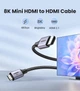 Кабель UGREEN HD163 Mini-HDMI to HDMI 8K@60Hz 1m Black (15514) - изображение 3