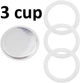 Комплект прокладок для гейзерной кофеварки 3 cup с фильтр-ситом 5,7 см (2424776556) - изображение 2