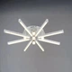 Потолочная люстра LED 58W Sirius B YH1309/8+5 WT+GD с линейными рассеивателями 3000K/6500K белая с золотыми элементами - изображение 2