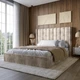 Двуспальная кровать LION Нино 160x200 см SILK 103 Кремовый (LION-045038) - изображение 1